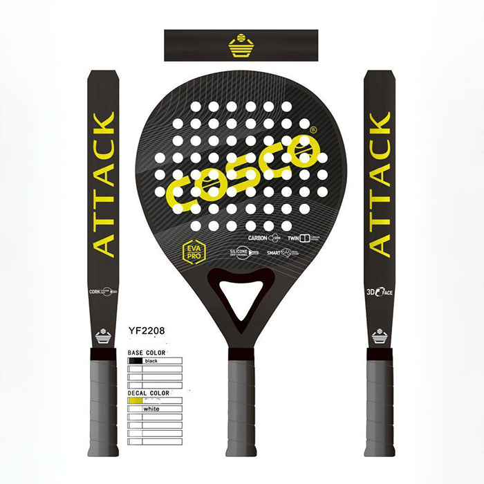 Cosco Carbon ATTACK Padel Racket With Cover Bag