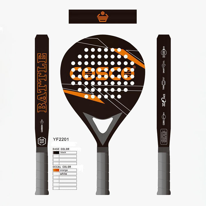 Cosco Carbon BATTLE Padel Racket With Cover Bag