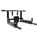 2-in-1 Wall Mount Pull Up Bar and Dip Station, Multi-Grip Chin-Up Bar Dip Stands Compact Power Tower for Indoor Home Gym Workout Multifunctional Fitness Training Equipment