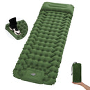 Single Camping Sleeping Inflatable Camping Pad Ultralight Sleeping Mat with Pillow for Camping Hiking Traveling
