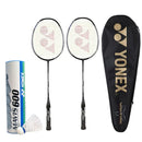 2 Pieces Yonex Badminton Racket With Cover Set With 6 Pieces Mavix Yonex Shuttlecock