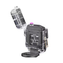 Multifunctional Dual Arc Lighter Waterproof Windproof Smart Cigarette Lighter Portable Keychain Lighter Lighting Flashlight