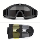 Off-road Riding Sports Goggles CS Tactical Protective Glasses Plus 2 Lenses