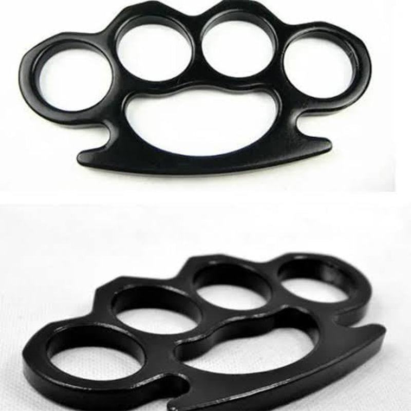 Full Black Iron Handle Brass Knuckles