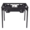 Premium Gas Stove with 2 Burners Full Iron Stove Black