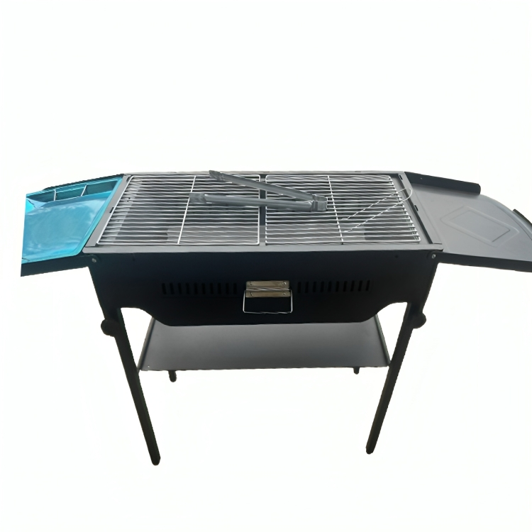 Large Round Foot BBQ Grill,Portable Charcoal Barbecue 125 cm Length