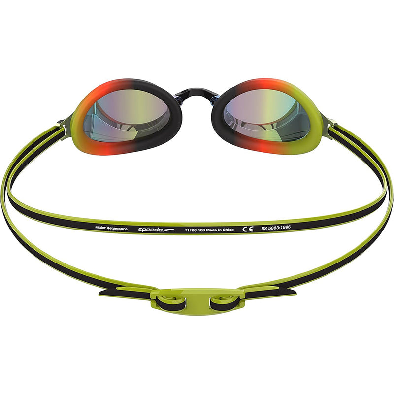 Speedo Vengeance Mirror Junior Swimming Goggles Black/Green