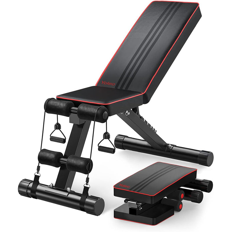 Yoleo Heavy Duty Adjustable Weight Bench - Weight Capacity 200 KG