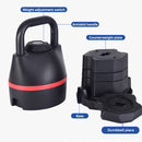 Adjustable Kettlebell 6 Weight Levels 40 LBS 18 Kgs Quickly Free Weights Kettle Bell