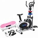 Home Gym Fitness Bundle – Elliptical 4-in-1 & Vibration Plate