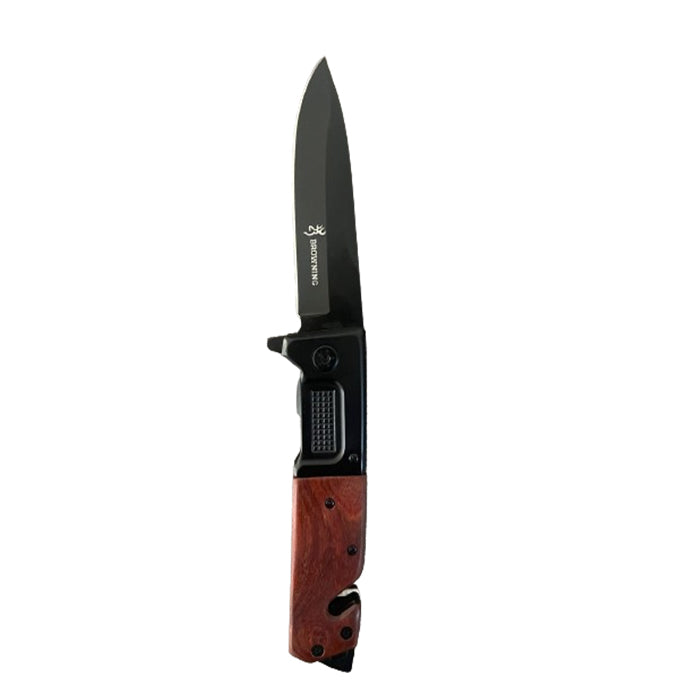 Browning Folding Knife Black/Wood 23 cm length