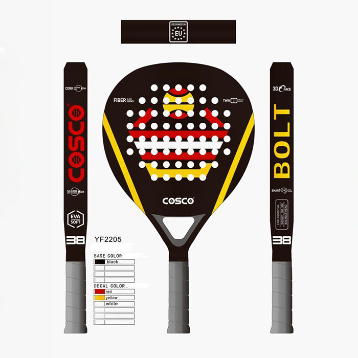 Cosco Carbon BOLT Padel Racket With Cover Bag