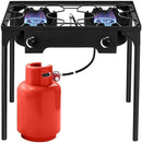 Premium Gas Stove with 2 Burners Full Iron Stove Black