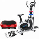 Home Gym Fitness Bundle – Elliptical 4-in-1 & Vibration Plate