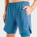 SQUATWOLF Men's Core Mesh 2 in 1 Shorts
