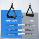 HXD-ERGO Ergonomic Exercise Handles for Cable Machine Attachments, Resistance Bands - Gym Handles for Yoga, Pilates, Strength Training Workout