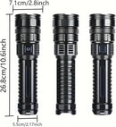 LED Light Flashlight Super Bright 400m Long Range Powerful Tactical Rechargeable Zoomable LED Torch light weight Material