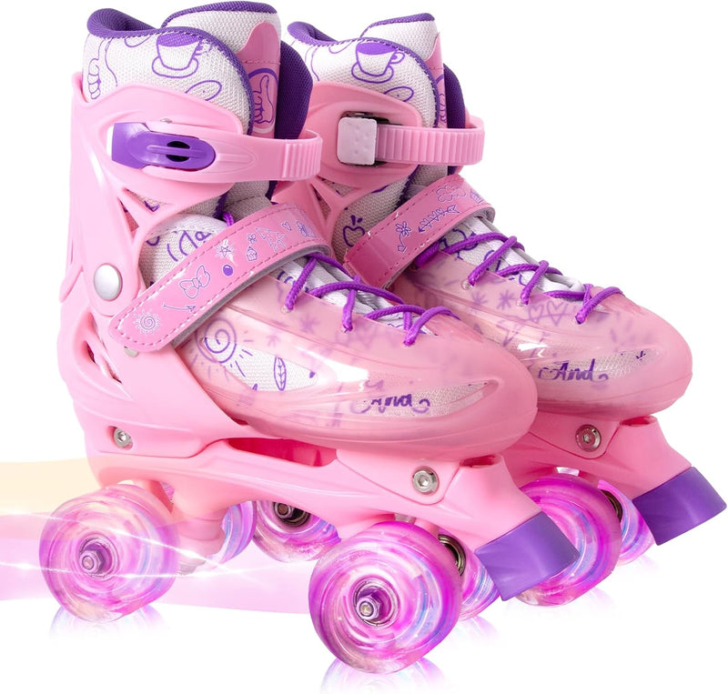 Double Row Skates Pink