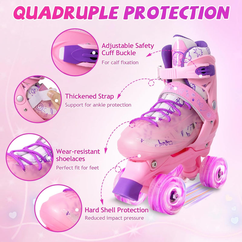 Double Row Skates Pink