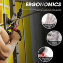 HXD-ERGO  Double Row D Handle, Triangle V-Shaped Handle, Cable Attachment with Ergonomic Handle for Gym, Non-Slip Ergonomic Workout Handle, V Shaped Cable Attachment