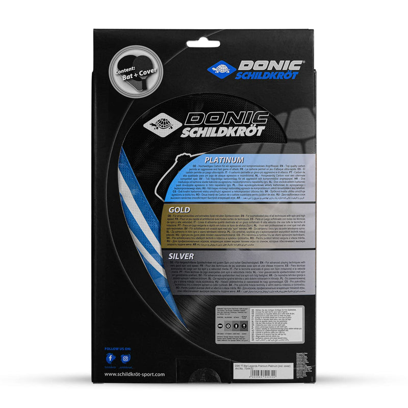 Donic-Schildkröt® Table Tennis Racket Legend Premium Line PLATINUM ( Cover Included)