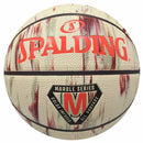 Spalding Marble Pearl/Coffee/Scarlet Rubber Basketball - Size 5