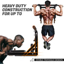 2-in-1 Wall Mount Pull Up Bar and Dip Station, Multi-Grip Chin-Up Bar Dip Stands Compact Power Tower for Indoor Home Gym Workout Multifunctional Fitness Training Equipment