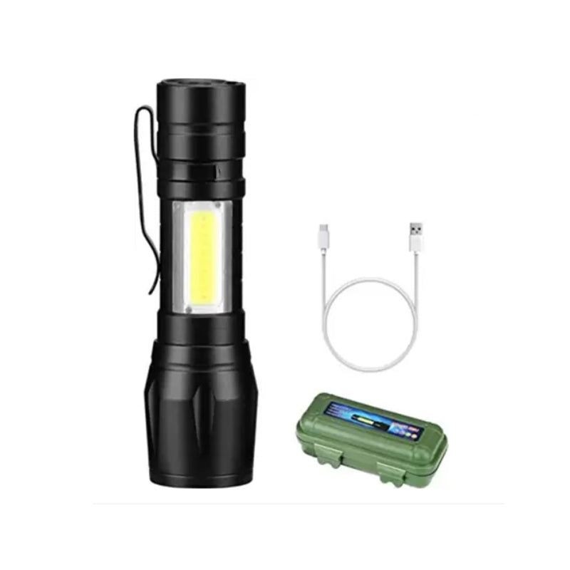 Mini BL- 511 Strong LED Flashlight with 3 Mode Setting Torch Black 9 cm Length