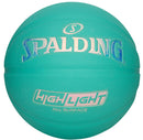 Spalding Highlight Color Rush Mint Outdoor Basketball - Size 6