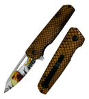 Tactical Folding Knife with Eagle Engraving