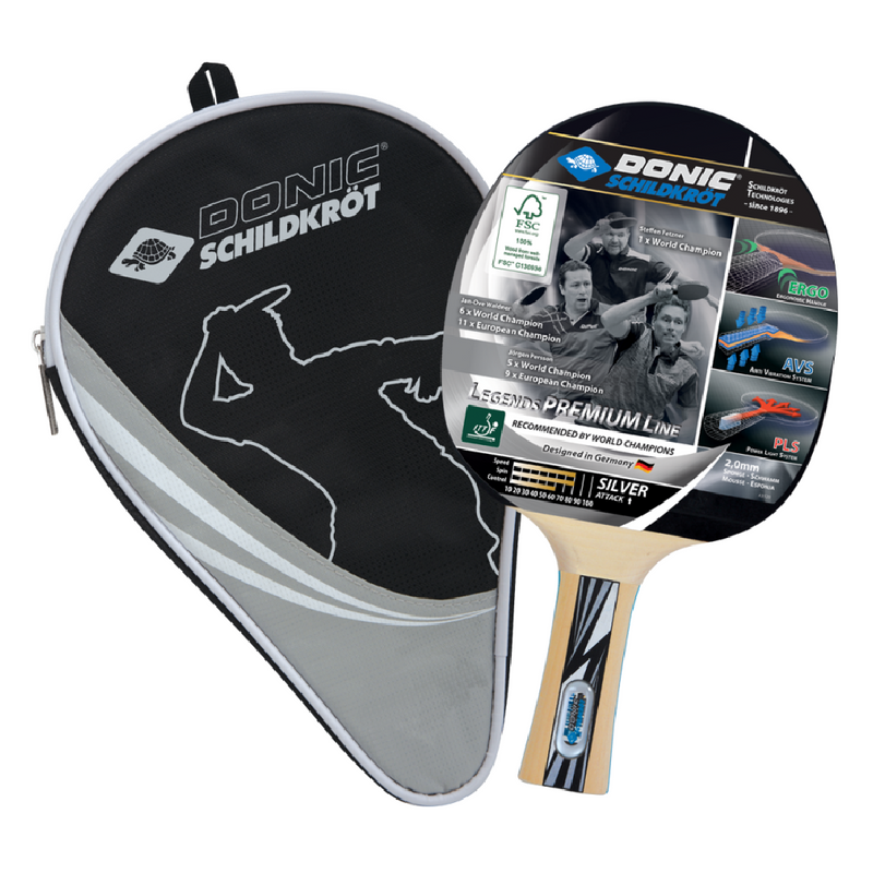 Donic-Schildkröt® Table Tennis Racket Legend Premium Line SILVER ( Cover Included)