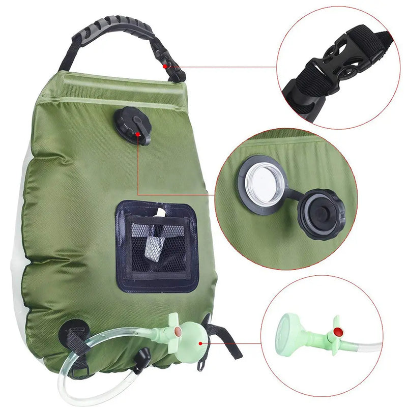 Portable Outdoor Camping 20L Solar Shower Bag