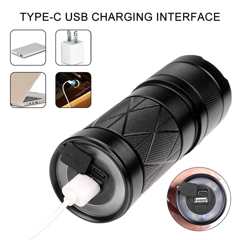 USB Rechargeable Flashlight GT50 Black