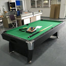 Wood Pool Table Billiard Table Black With All Accessories