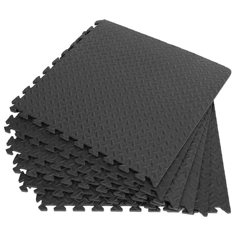 Impact Puzzle Mats Interlock Black 6 Pieces