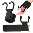Set Of 2 Lifting Hooks for Weight Lifting Ideal Deadlift Straps with Hooks for Powerlifting Padded Weight Lifting Gloves with Hooks Wrist Straps with Hooks