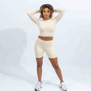 Quwati Women Power Long Sleeve Crop Top