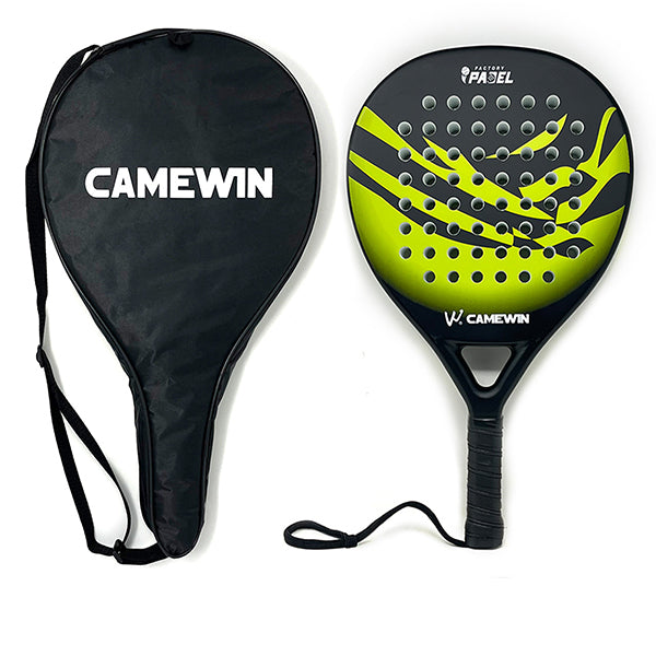 Padel Racket with Carry Bag by PRONTO, 3K Carbon Fiber Faces, Carbon Fiber  Frame and Black Soft EVA Core to Provide Precision, Control and Power for  Beginner and Intermediate Players, Equipment Bags 