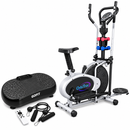 Home Gym Fitness Bundle – Elliptical 4-in-1 & Vibration Plate
