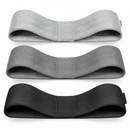 Set of 3 Fabric Booty Builder Bands For Exercise Training Non Slip Cotton