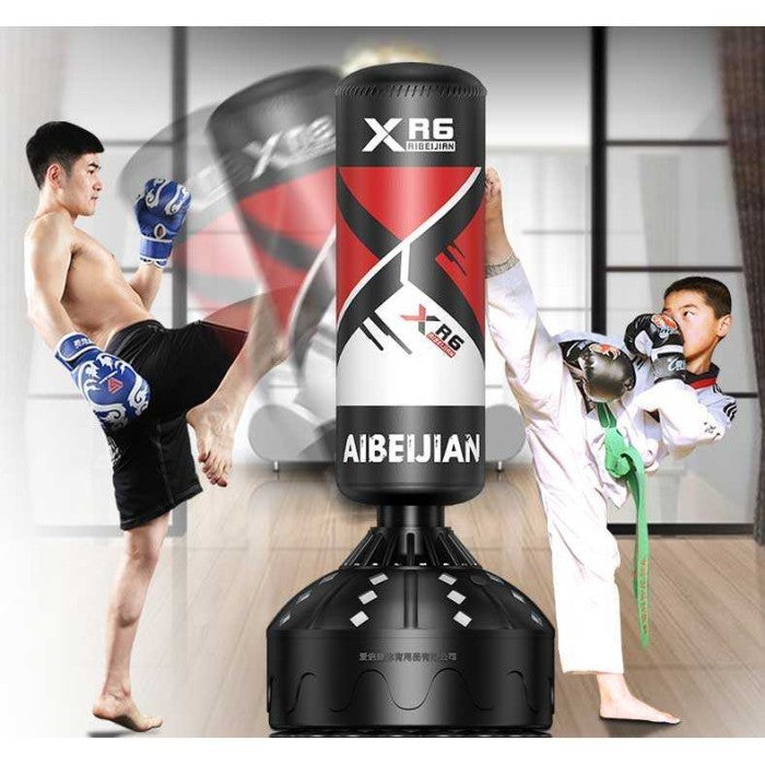 Free Standing Punching / Boxing Dummy Rubber Red PU + PVC