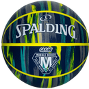 Spalding Marble Series Glow in the Dark Navy/Aqua Green Outdoor Basketball - Size 7