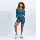 Quwati Women Power Long Sleeve Crop Top