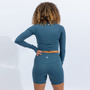 Quwati Women Power Long Sleeve Crop Top