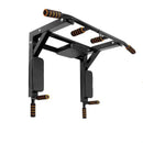 2-in-1 Wall Mount Pull Up Bar and Dip Station, Multi-Grip Chin-Up Bar Dip Stands Compact Power Tower for Indoor Home Gym Workout Multifunctional Fitness Training Equipment