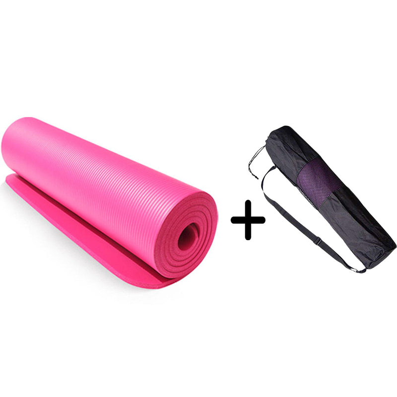 Fitness Exercise Mat Premium 1.5 cm With Handle Strap With Cover Bag