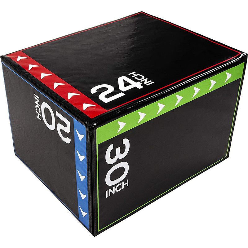3 in 1 Soft Plyometric Box Jump Box - 20 x 24 x 30 inch