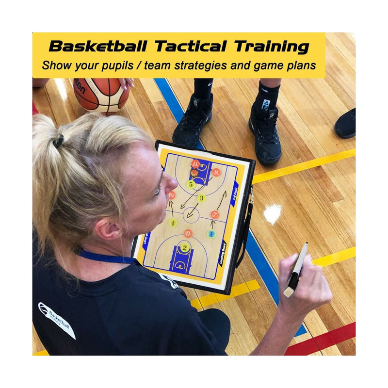 Basketball Coaching Board Clipboard Tactical Magnetic Board Kit with Dry Erase