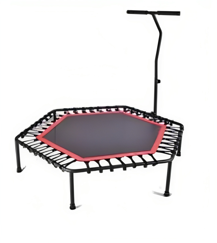 Adult Fitness Trampoline Hexagonal With Armrest