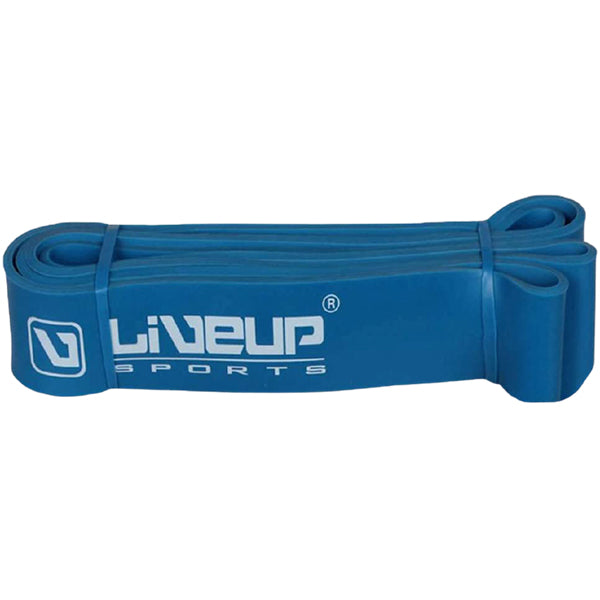 LiveUp Power Band Latex Exercise Loop Blue Heavy